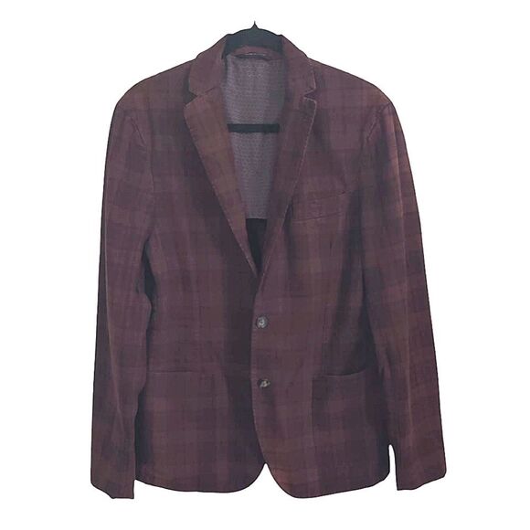 Classic Brown Checkered Men's Blazer Italy IT52 US 42R - Picture 1 of 14
